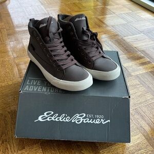 Eddie Bauer Storm Sneakers, brown leather, unisex, Size: M8.5/W10